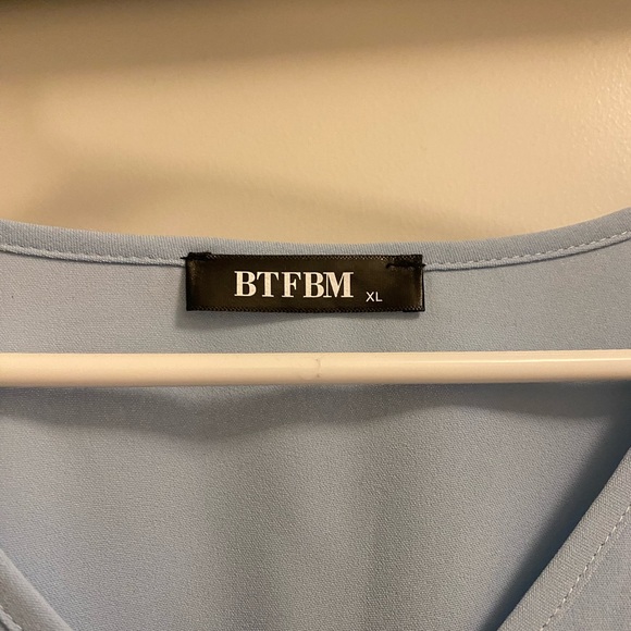 Light blue ruffle maxi dress - Picture 4 of 5